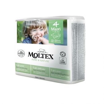 29 St. MOLTEX pure & nature Öko-Windeln Babywindeln MAXI Gr 4 (7-18 kg) 