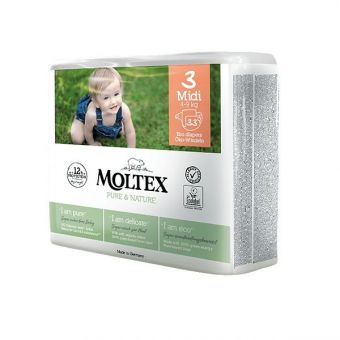 33 St. MOLTEX pure & nature Öko-Windeln Babywindeln MIDI Gr 3 (4-9 kg) 