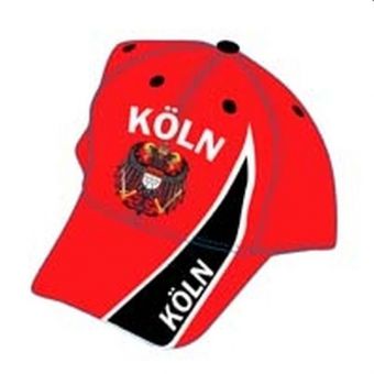 Hilkeys Köln großes Wappen Baseballcap rot bestickt Baseball Cap 