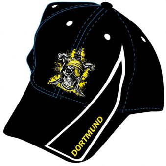 Hilkeys Dortmund schwarz gelb PIRAT Baseballcap bestickt 